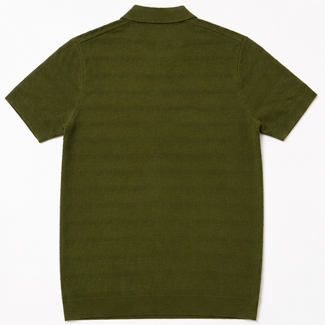 OLIVE MARAIS KNIT SHIRT Camisa Tejida Verde Olivo para Hombre Estilo Resort y Contemporáneo