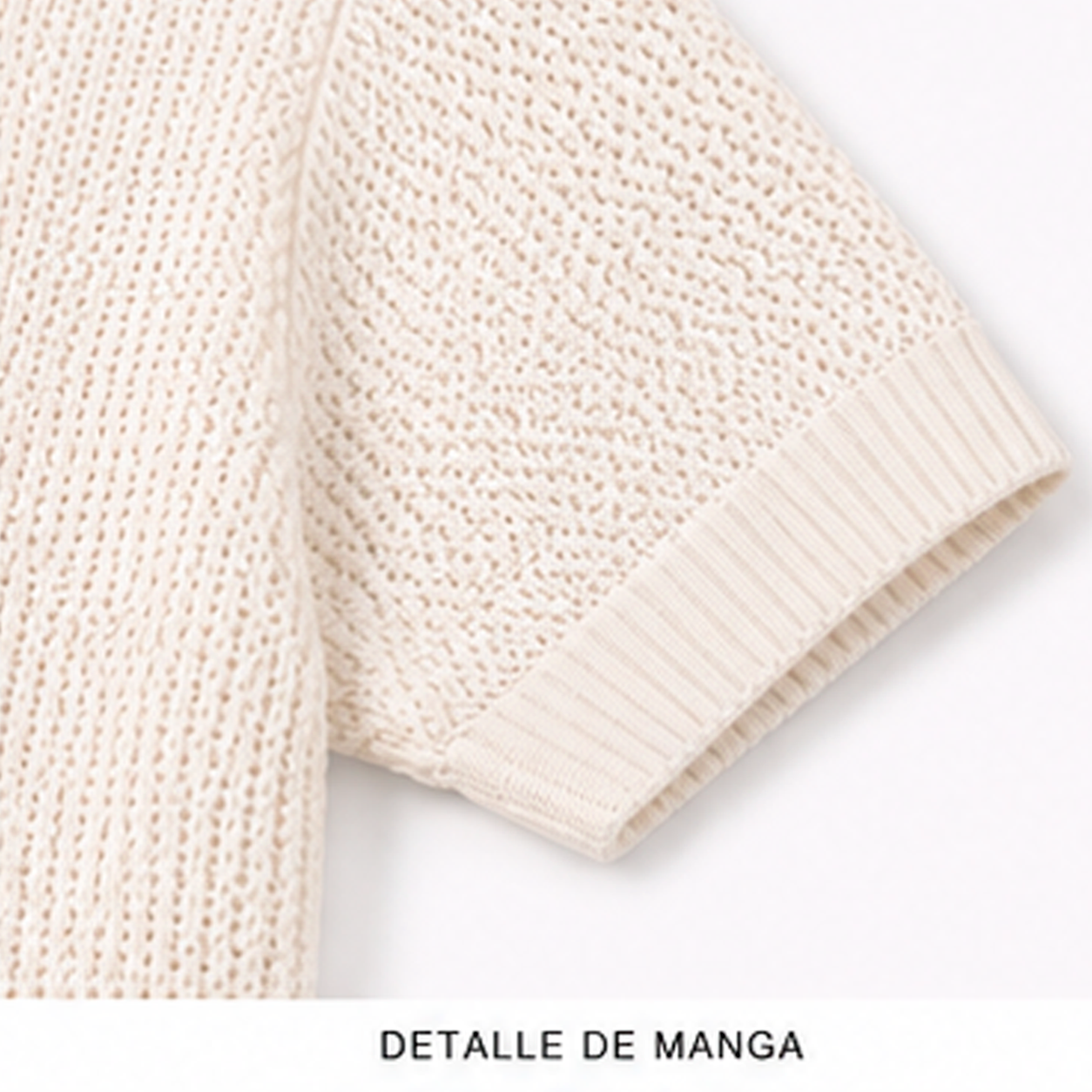IVORY MARAIS KNIT POLO Camiseta Polo Tejida Color Ivory para Hombre Estilo Resort y Minimalista