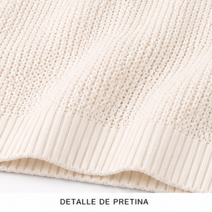 IVORY MARAIS KNIT POLO Camiseta Polo Tejida Color Ivory para Hombre Estilo Resort y Minimalista